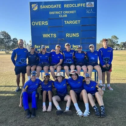 A junior cricket squad at the ground